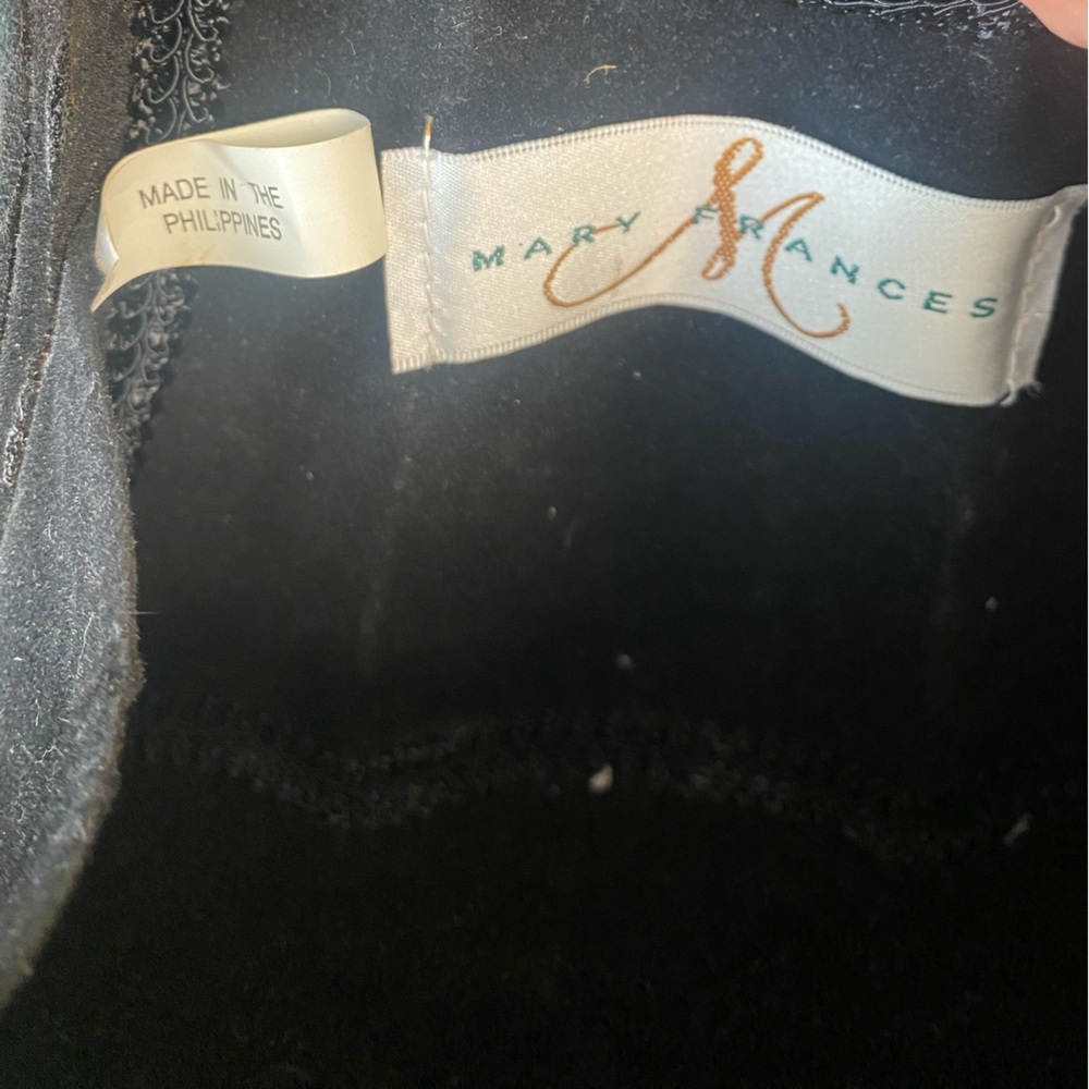 Mary Frances Black/Brown Animal Print Cow Hair Designer Purse Beaded final
! - Picture 12 of 13
